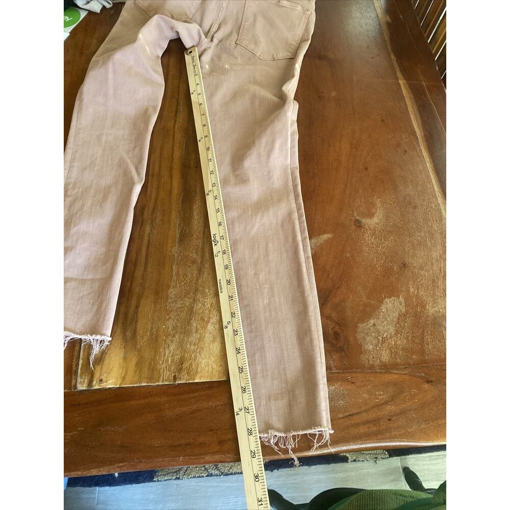 FRAME Le High Skinny White Raw-Hem Edge Jeans Size 26, dusty rose, Tiny Pen Mark - Picture 10 of 14